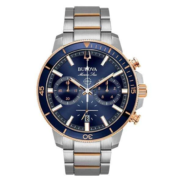 bulova rose gold chronograph