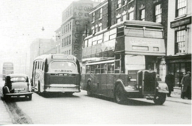 Leyland Coach & Guy Bus Nottingham - Barton Coaches (Motorcards Postcard)