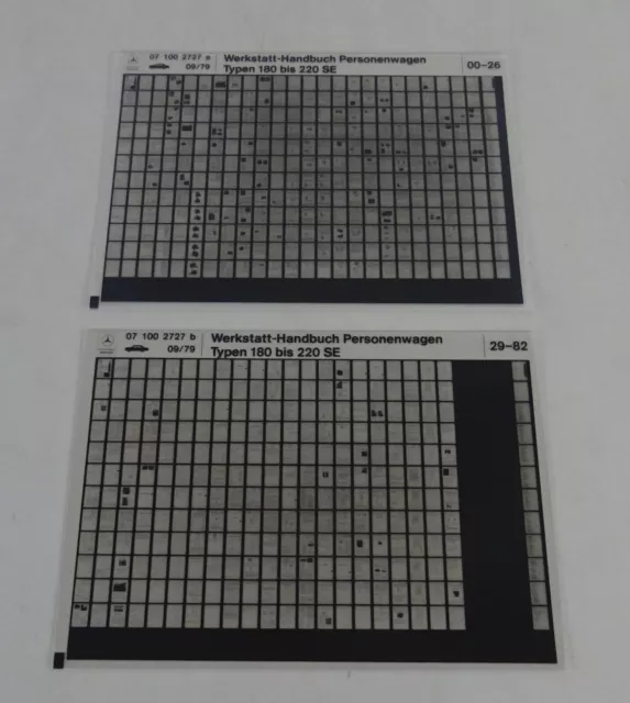 Werkstatthandbuch auf Microfich Mercedes Benz Ponton 180 190 220 190 SL R121