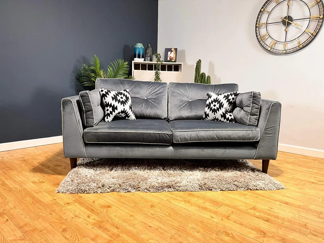 CRICKET 3 SEAT Fabric Sofa Velvet Slate Mix WA2 799.00