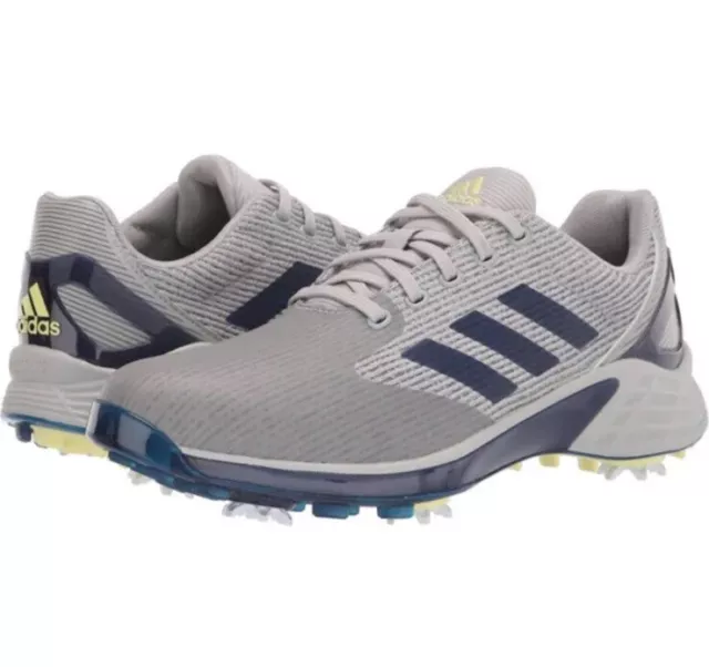 Adidas ZG21 Motion Golf Shoe Gray 2/Blue/Pulse Yellow Men’s Size 8 $180 Retail!