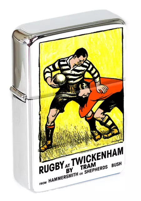 Old Rugby Poster Flip Top Lighter