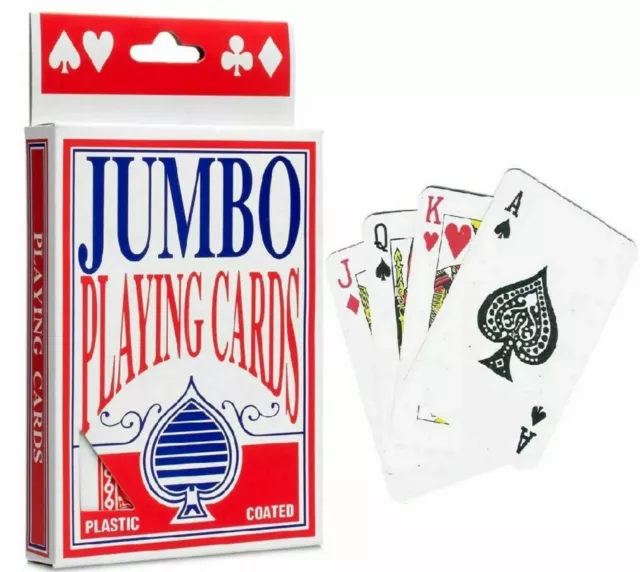 Jumbo Playing Cards Deck Extra Large Cards Playing Cards Pack of 52 New