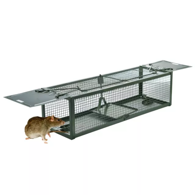 Humane Animal Live Cage Rat Cage Trap with 2 Doors for Mice Hamsters Chipmunk...