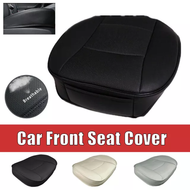 Car PU Leather Full Surround Front Seat Cover Mat Chair Cushion without Backrest