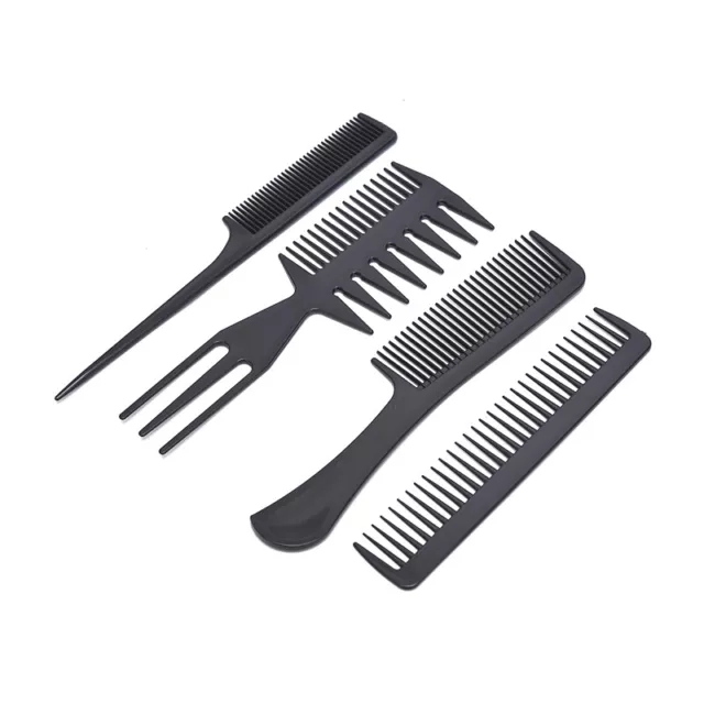 10Pcs Hair Styling Black Comb Set Professional Salon Anti-Static Barbers Combs