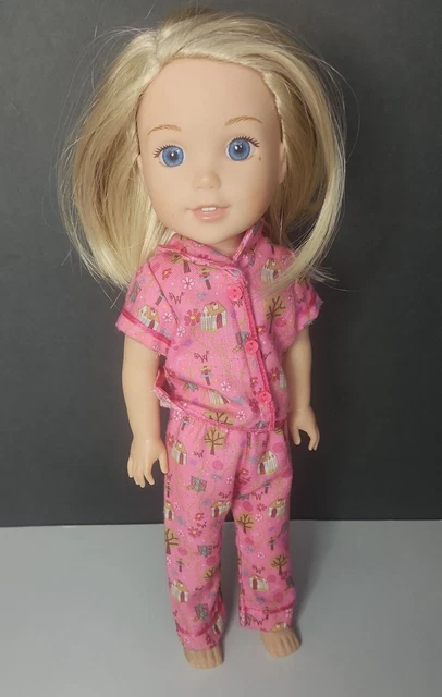 American Girl 18 inch Julie Doll Blonde Hair Blue Eyes With Pajamas