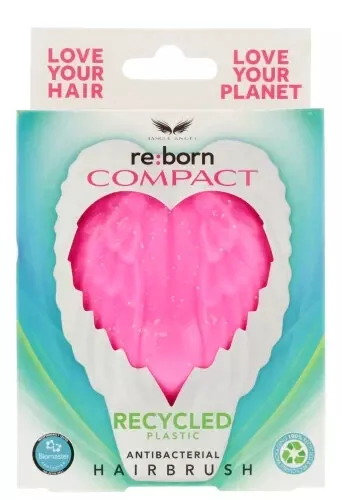 Tangle Angel Reborn Compact Antibacterial Hairbrush - Pink