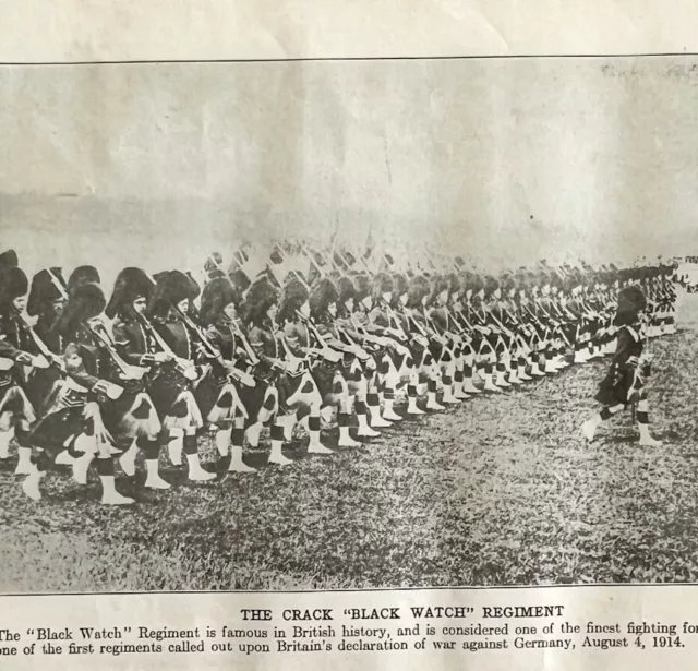 1914 BLACK WATCH Regiment British Army WW1 Photo Print Art Antique ...
