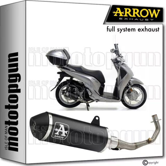 Arrow Full System Exhaust Open Rc Urban Black Aluminium Honda Sh 150 I 2017 17