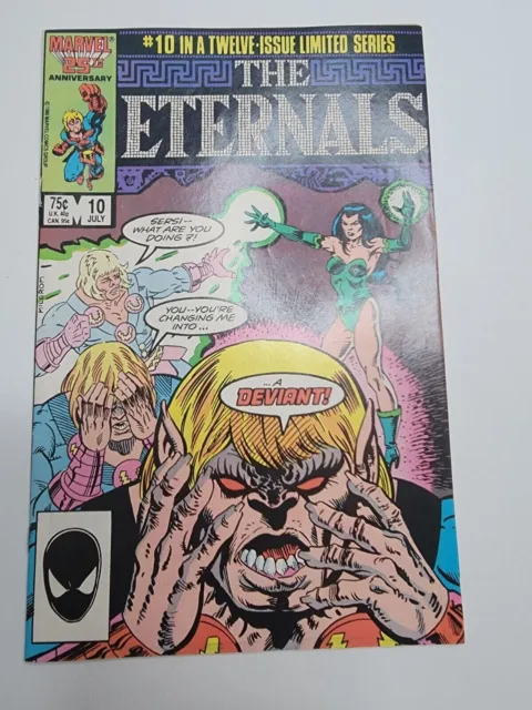The Eternals #10 July 1986 Deviant Marvel Comics Boarded Comic Book