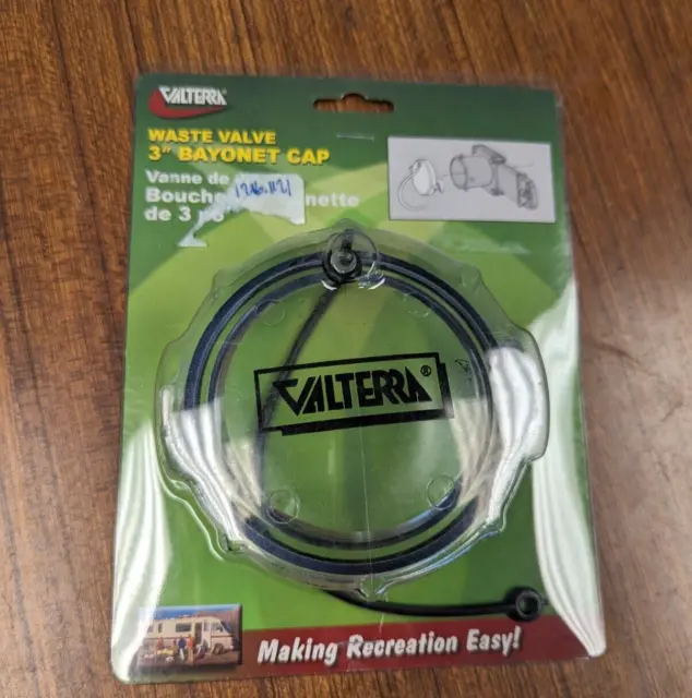 Valterra T1020CLR Clearview 3" Waste Valve Bayonet Cap Clear NEW IN PACKAGE