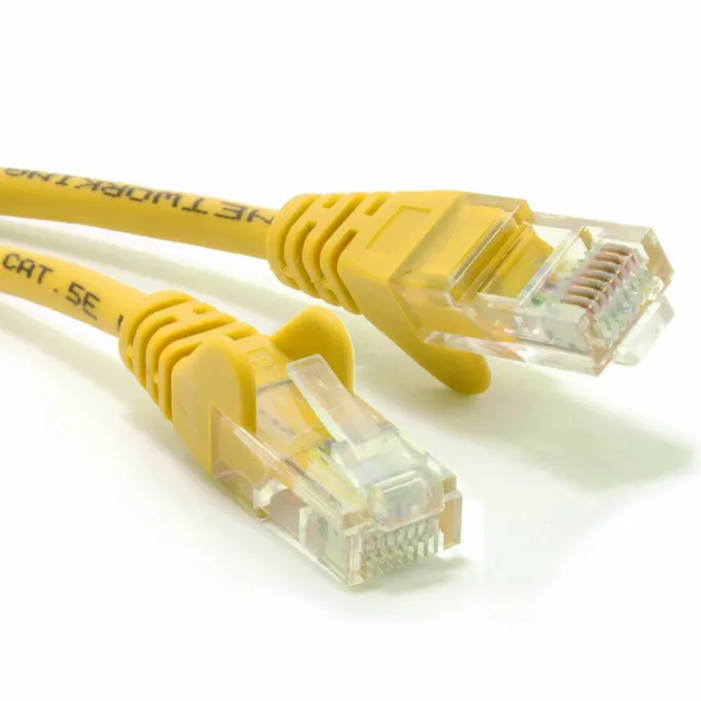 2m Jaune Réseau Ethernet RJ45 Cat5E-CCA UTP Patch 26AWG Câble