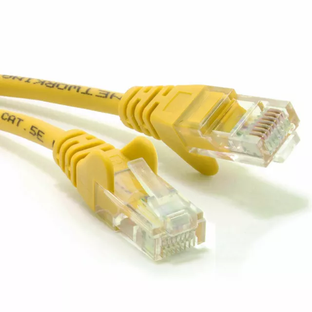 2m Jaune Réseau Ethernet RJ45 Cat5E-CCA UTP Patch 26AWG Câble