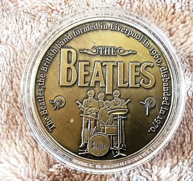 The BEATLES Bronze Coin 1960 1970 Pop Music Band Retro Old Vintage Rock n Roll