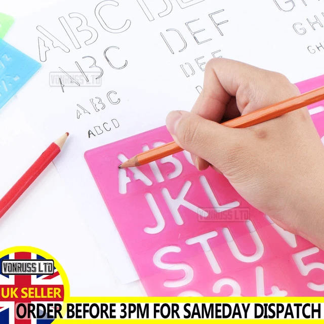 Letter stencil set alphabet letters number plastic stencils large 