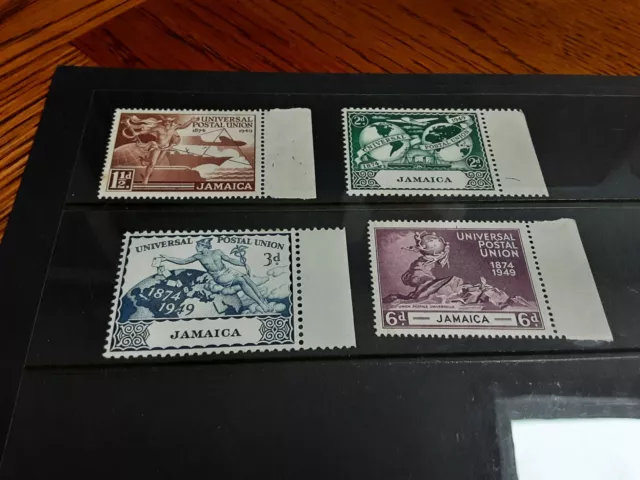 Jamaica: 1949 SG 145-48 75th UPU Anniversary Set of 4 Stamps  MNH