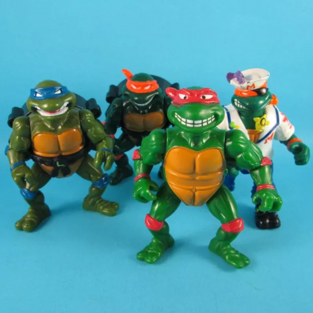 Vintage TMNT Action Figures LOT of 4 ~ Teenage Mutant Ninja Turtles 1989-1991