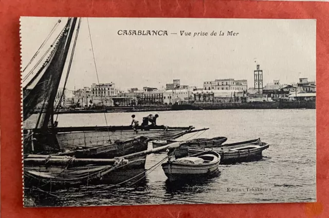 CPA MAROC CASABLANCA - Vue prise de la Mer