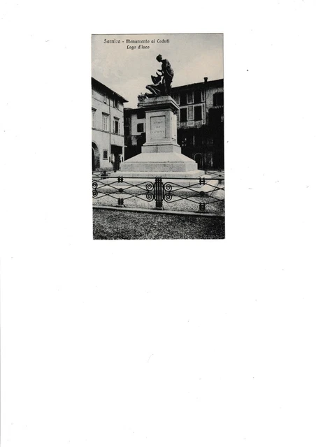 collezionismo cartolina Lombardia Bergamo Sarnico mon ai caduti fp vg 1926