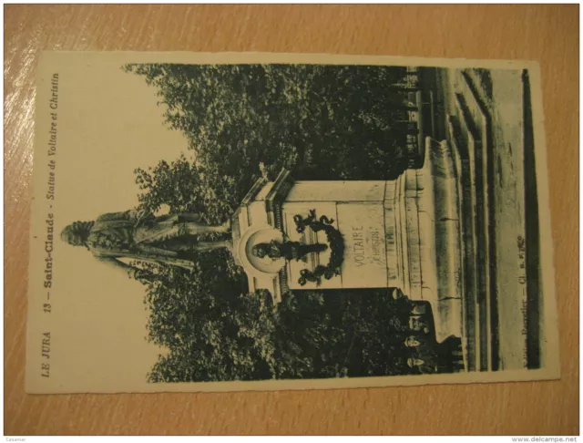 Saint-Claude Saint Claude Statue De Voltaire Et Christin Post Card jura France