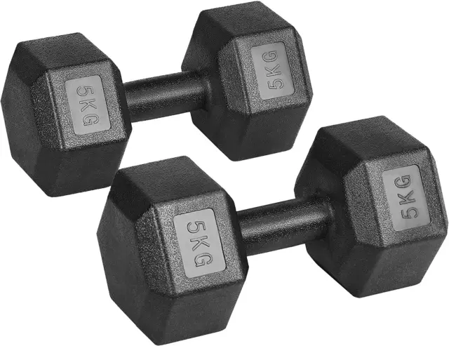 2X4Kg/2X5Kg/2X6Kg/2X7.5Kg/2X8Kg/2X10Kg (Sold in Pair) Dumbbells Set Arm Hand Wei