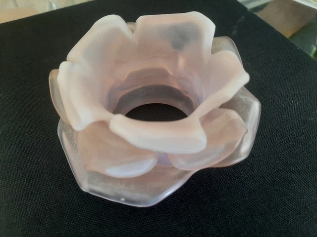 jolie tulipe en verre opalescent début 20 ème rose