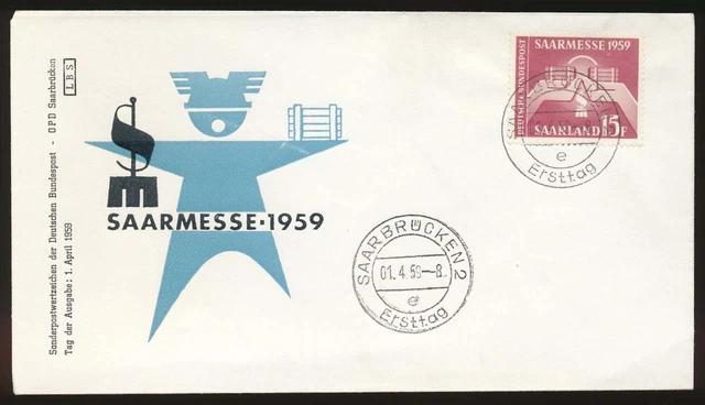 Saarland Nr. 447 auf Ersttagsbrief / FDC  #124334