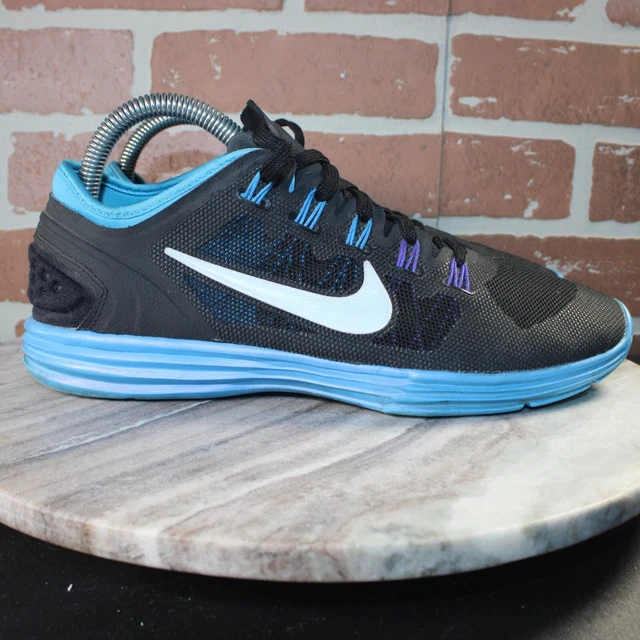 Nike Lunar Hyperworkout XT+ Shoes Womens Size 8 Athletic Mesh Sneakers Black.
