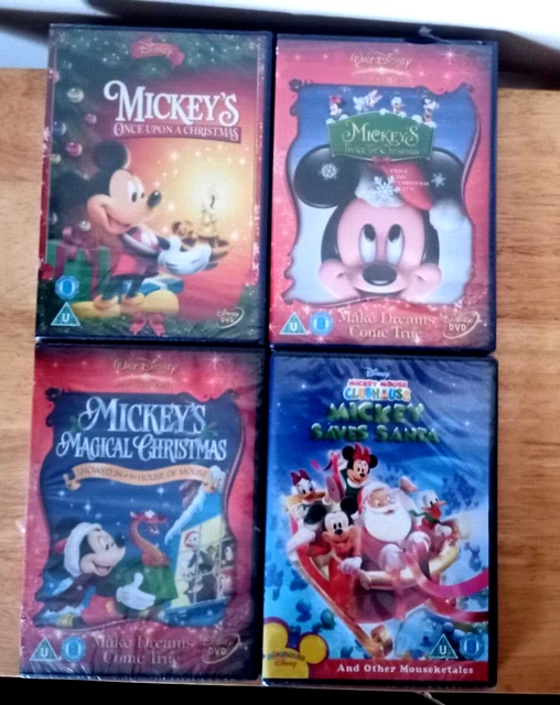 4 X DISNEY Mickey Mouse Christmas DVD Bundle Brand New & Sealed £12.