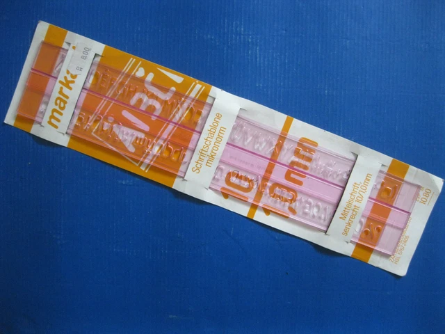 alte DDR markant Schablone Mittelschrift 10/1,0 mm Zeichenbedarf Ostalgie