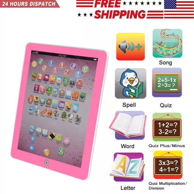 Toddlers Kid Music/Words/Number Study Machine Educational Learning Toy Tablet US