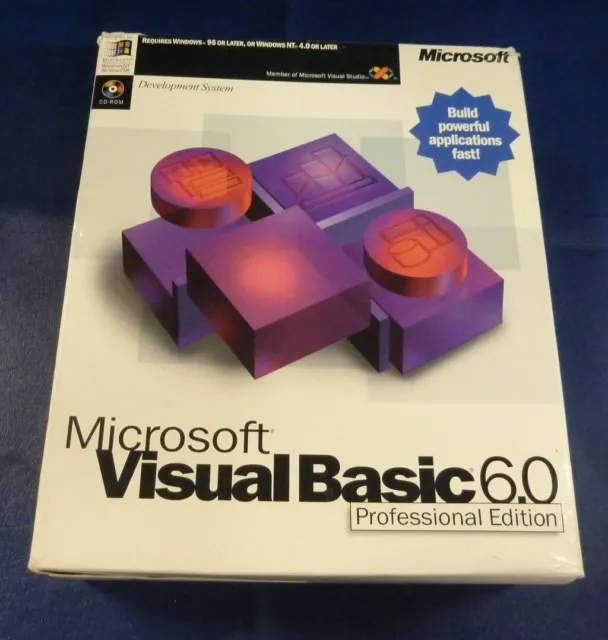 Visual basic 6.0 Professional Edition BIG BOX SOFTWARE CIB with cd key