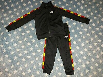 Boys Nike Tracksuit 2-3 Years 24-36 Months Striped Logo Black Red Set SOLD OUT