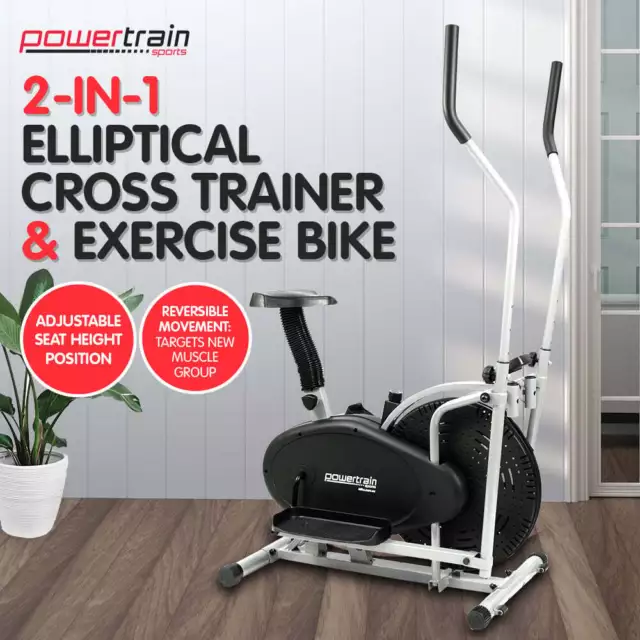 New Powertrain ELLIPTICAL CROSS TRAINER EXERCISE BIKE MACHINE HOME GYM BICYCLE