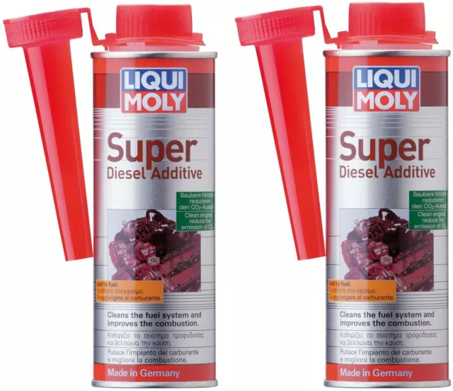 2 x Liqui Moly Super Diesel Additive Injector Cleaner 250ml