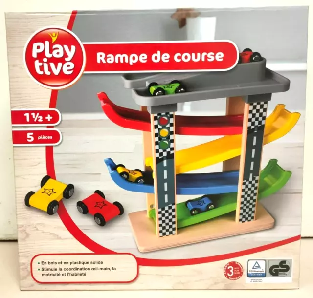 Play tive Rampe de course Auto Rennturm Holz