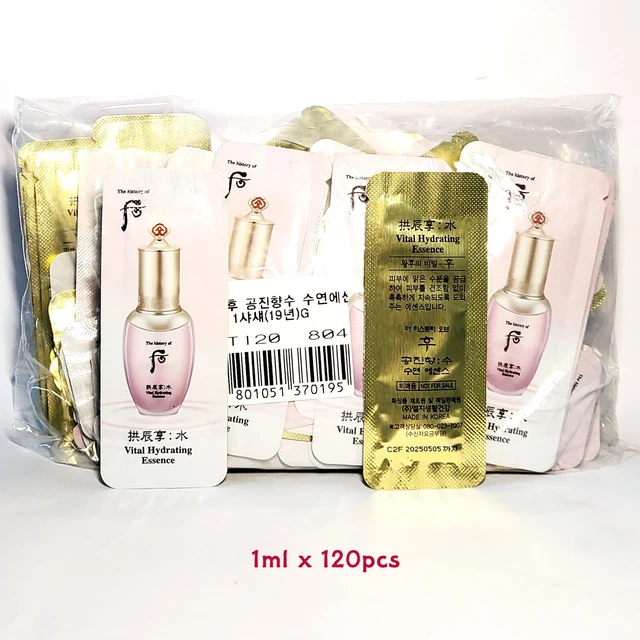 Crème Hydratante The History Of Whoo Vital - 60 Sachets Dose De 1 Ml - Pour Tous Types De Peau, Raffermissante Et Anti-stress - Corée