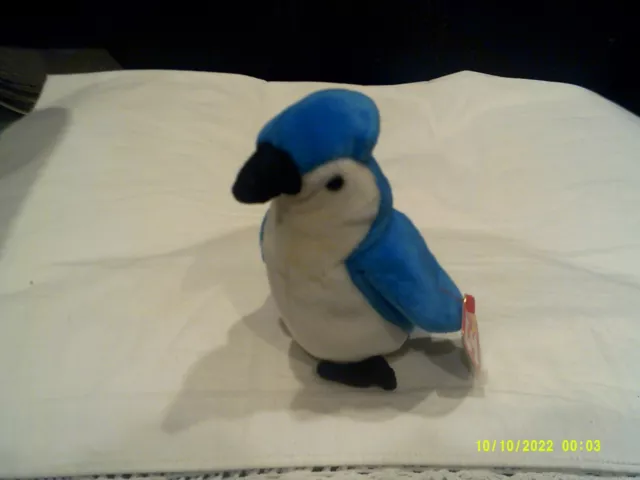 Vtg. TY Beanie Baby Rocket the Blue Jay-DOB 3-12-1997-orig tags