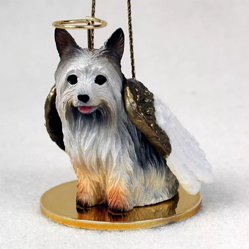 SILKY TERRIER Dog ANGEL Tiny One Ornament Figurine Statue