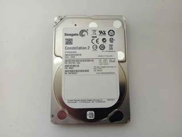 Seagate Constellation.2 Enterprise ST9500620NS 500GB 2.5" Laptop Hard Drive SATA