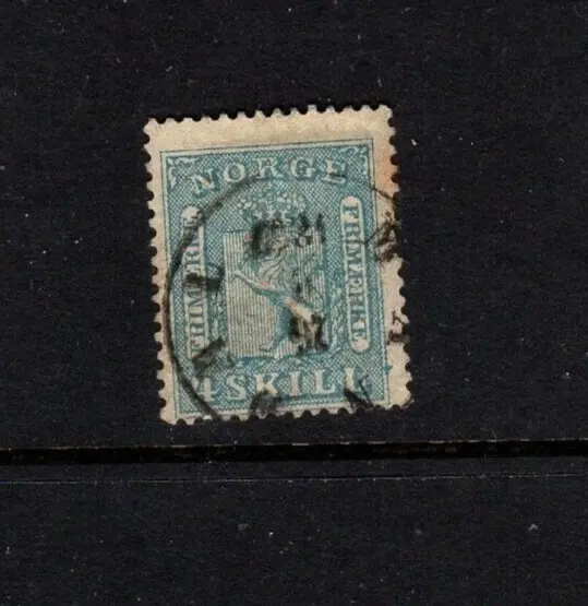 NORWAY - 1863-6- 4sk blue  FU SG16