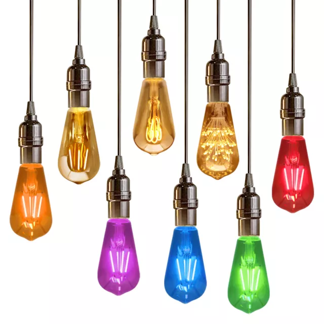 Retro Vintage LED Edison Style ST58 Filament Glühbirne B22 oder E27 verschiedene Sortiment