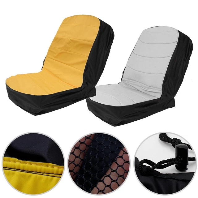 Coprisedile Tosaerba Impermeabile Con 2 Tasche - Taglia L, Nero, Per Trattori E Attrezzature
