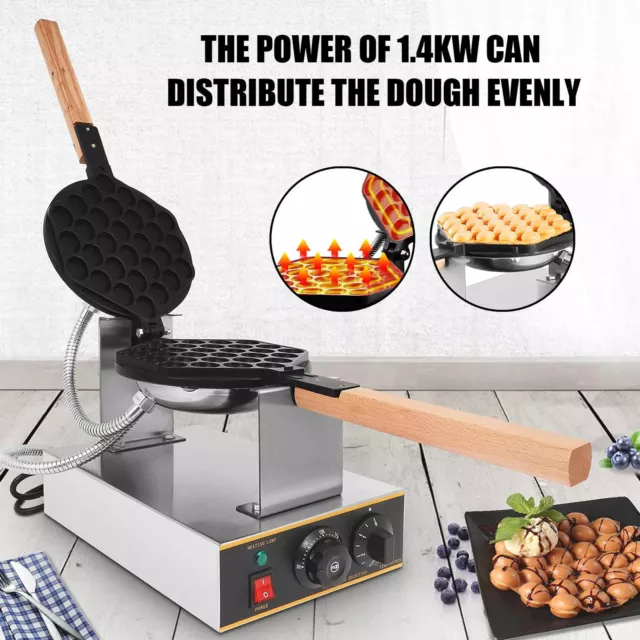 Commercial Electric Waffle Maker Muffin Maker 1400W Baker Machine