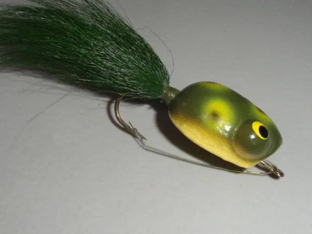 VINTAGE UNKNOWN WEEDLESS Rubber Frog Fishing Lure VG+ $7.99 - PicClick