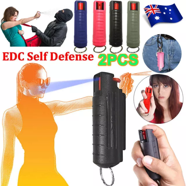 2x 20ml Pepper Spray Tank For Women Girls EDC Self Defense Tool Plastic Reusable