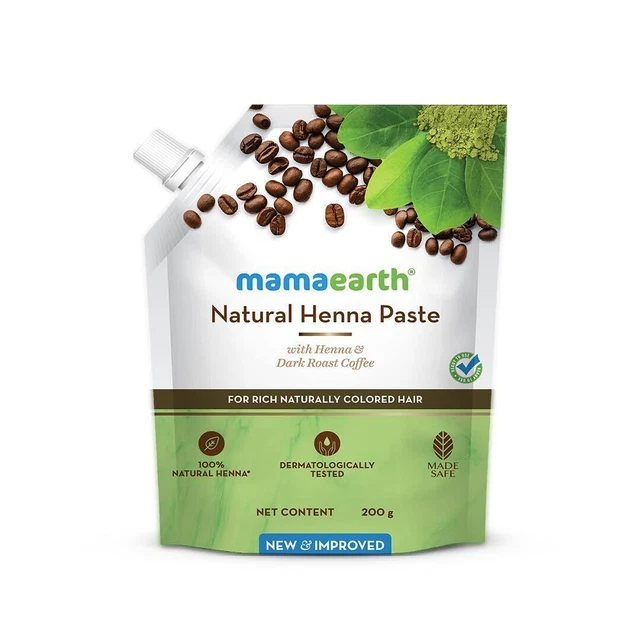 Pâte De Henné Naturel Mamaearth Avec Henné Et Café Torréfié Foncé 200g - Neuf