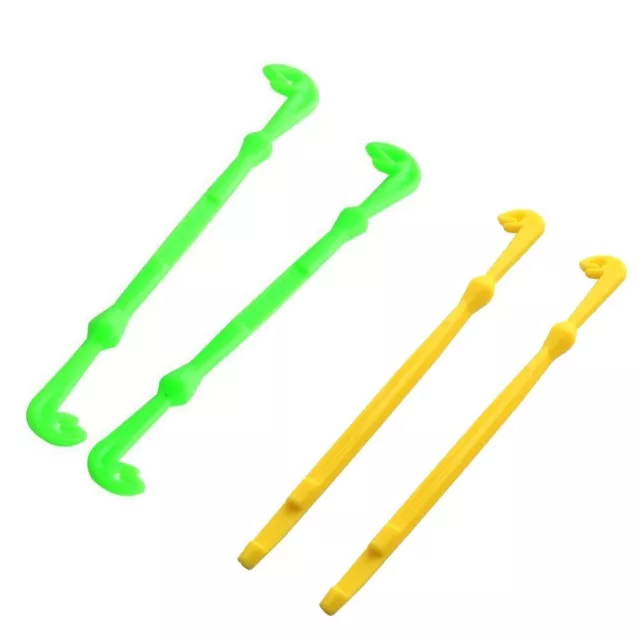 2 Stck. Kunststoffhaken für Seefischen langlebig gelb/grün 15 cm Länge