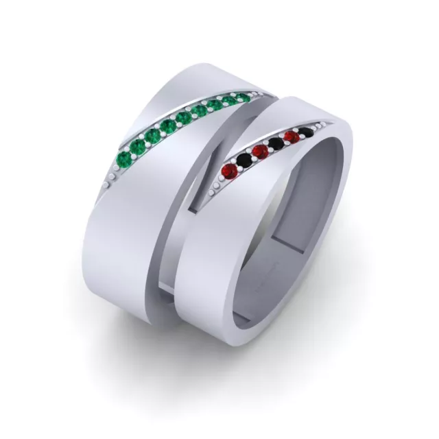 Lui Et Elle Mariage Ensemble Anneau Assorti Promesse Bandeau Couples Bijoux 925
